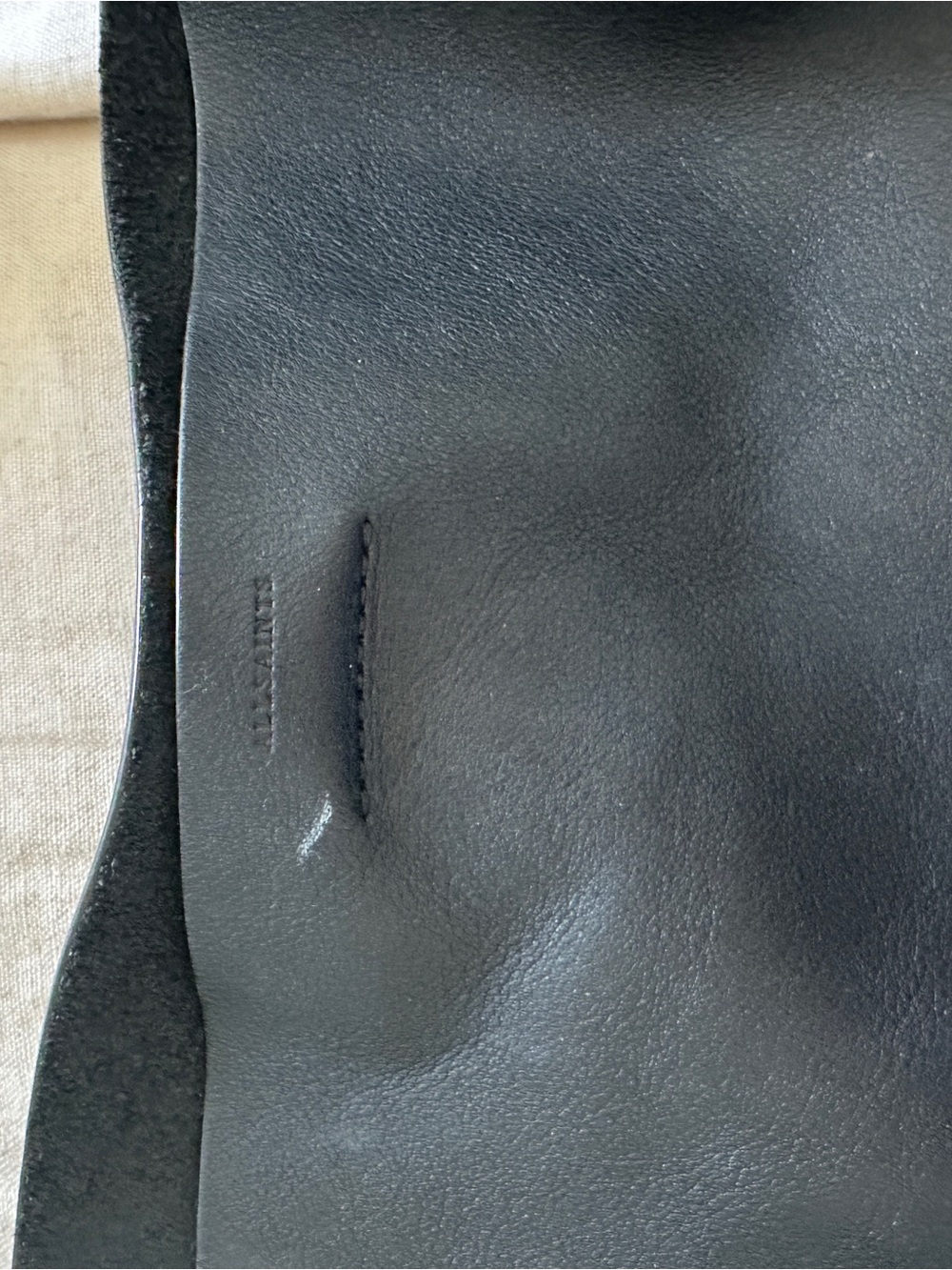 All Saints Black Leather Shoulder Tote - Picture 3 of 13
